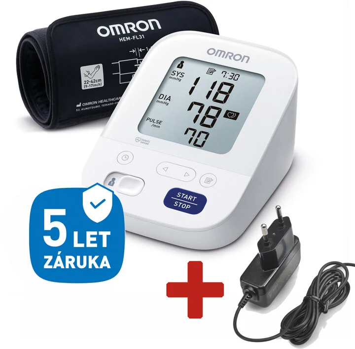 Tonometr OMRON M3 Comfort intelli +ZDROJ (SET)